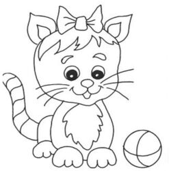 Cat Coloring Pages For Kids