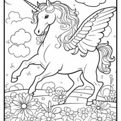 Unicorn Coloring Page Printable