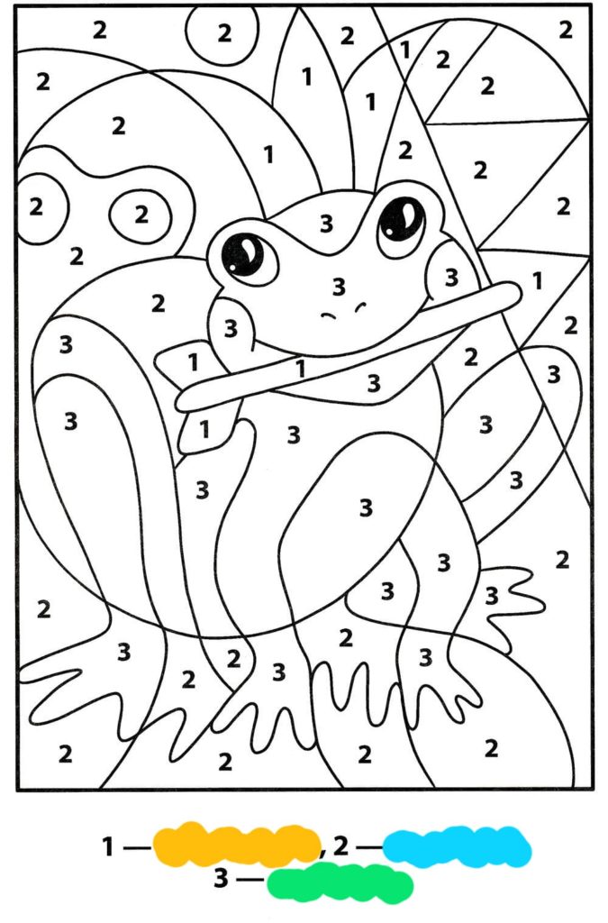 Color by Number Coloring Pages - 100 Printable Coloring Pages