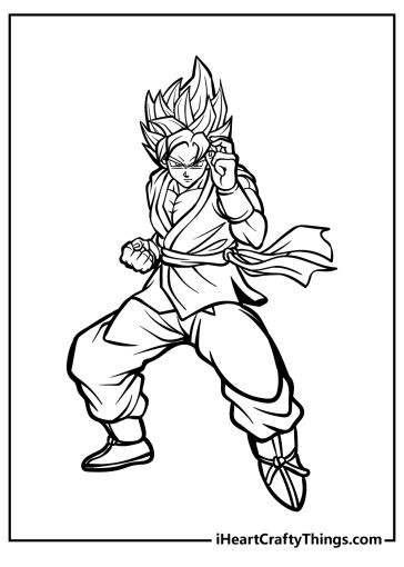 30 Goku Coloring Pages (Easy Free PDF Printables For Kids)