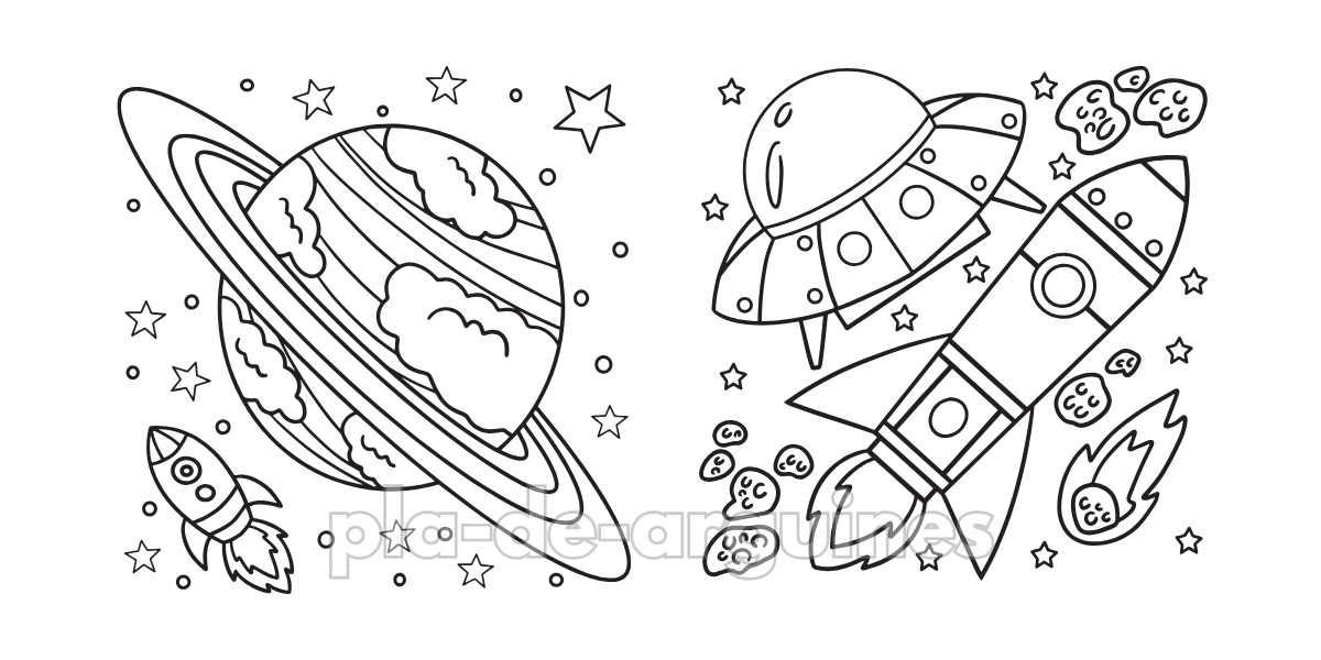 Planet Printable Coloring Pages for Kids