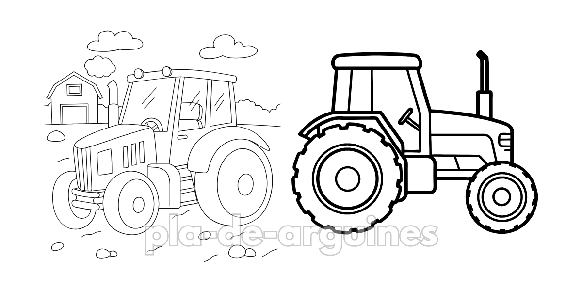 Tractor Printable Coloring Pages for Kids