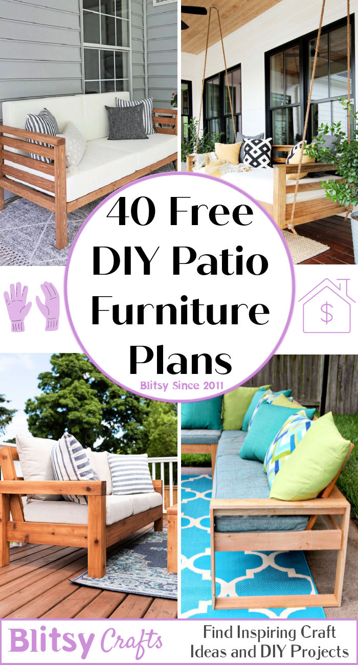 40 DIY Patio Furniture Plans You Can Build - Blitsy