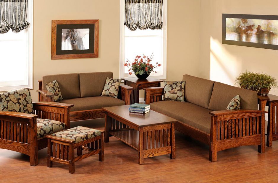 Solid Wood Sofa - Lake Meade Living Room Set