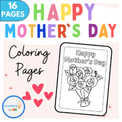 Happy Mother's Day Coloring Page For Kids