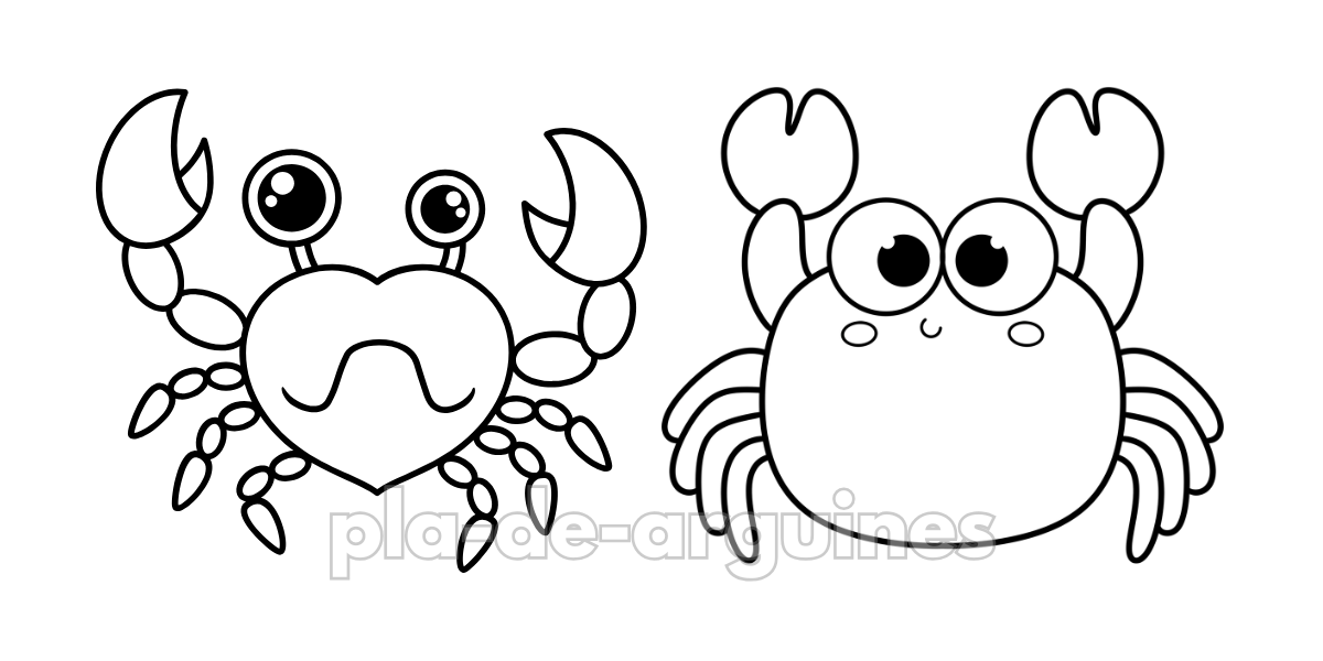 Crab Coloring Pages for Kids PDF