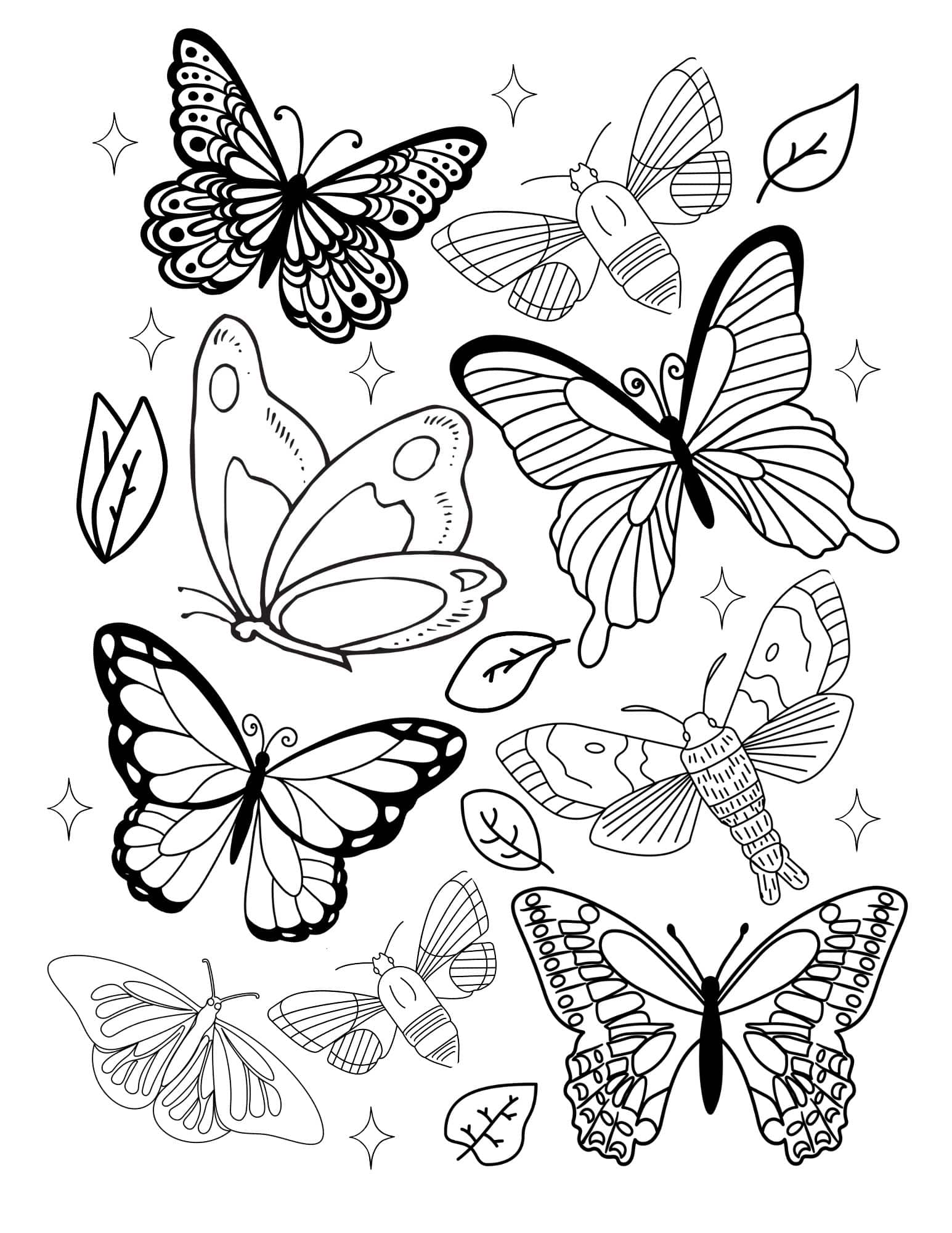 Free Printable Butterfly Coloring Pages - FREE Printables