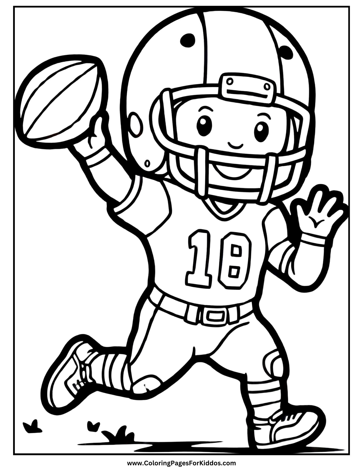 Football Coloring Pages: 10 Free Printable PDF