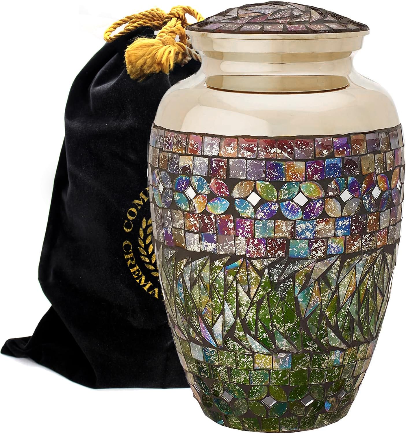 Amazon.com: Glass Mosaic Cremation Urns for Women Male for Funeral