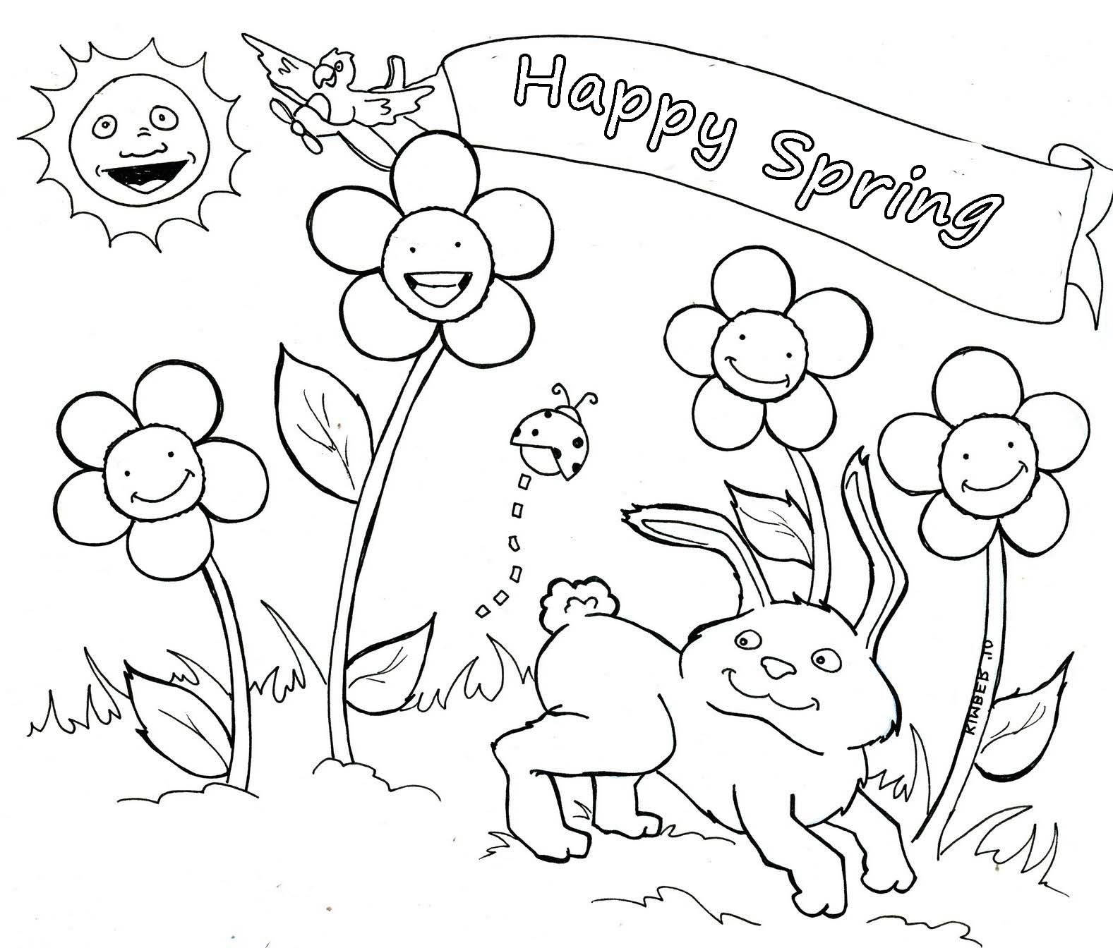 Free Coloring Pages Free For Kids Spring Time, Download Free Coloring
