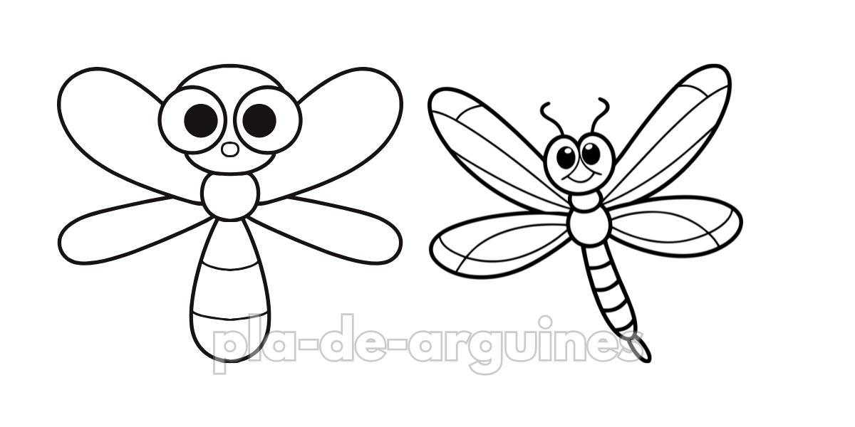 Dragonfly Easy coloring pages for kids