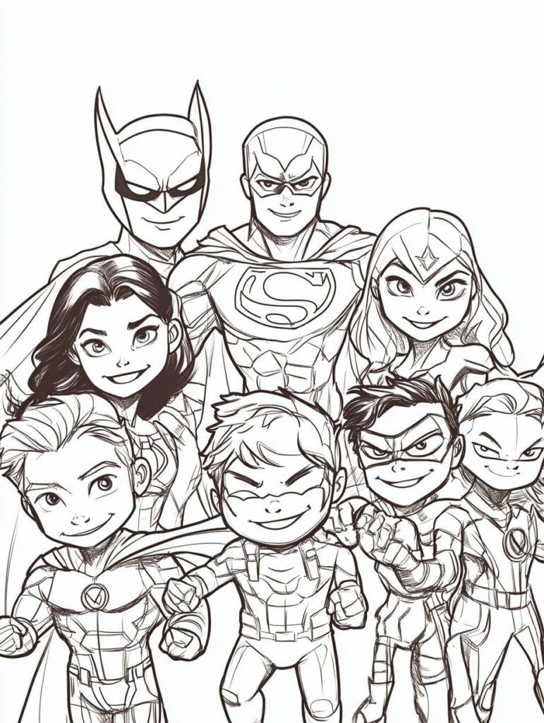 World of Superheroes Coloring Pages Free Printable🦸‍♂️🎨