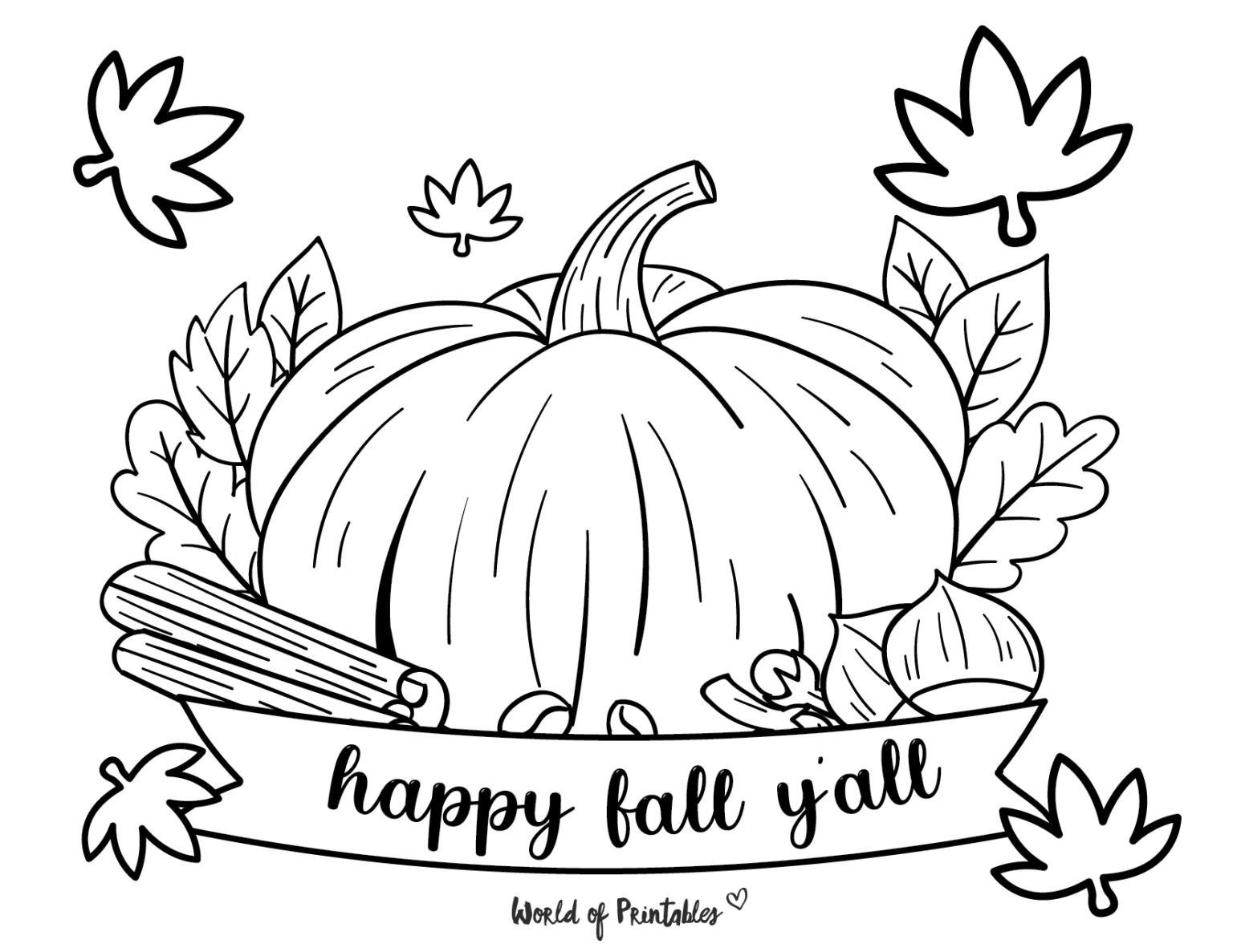 The Best Fall Coloring Pages For Kids & Adults - World of Printables