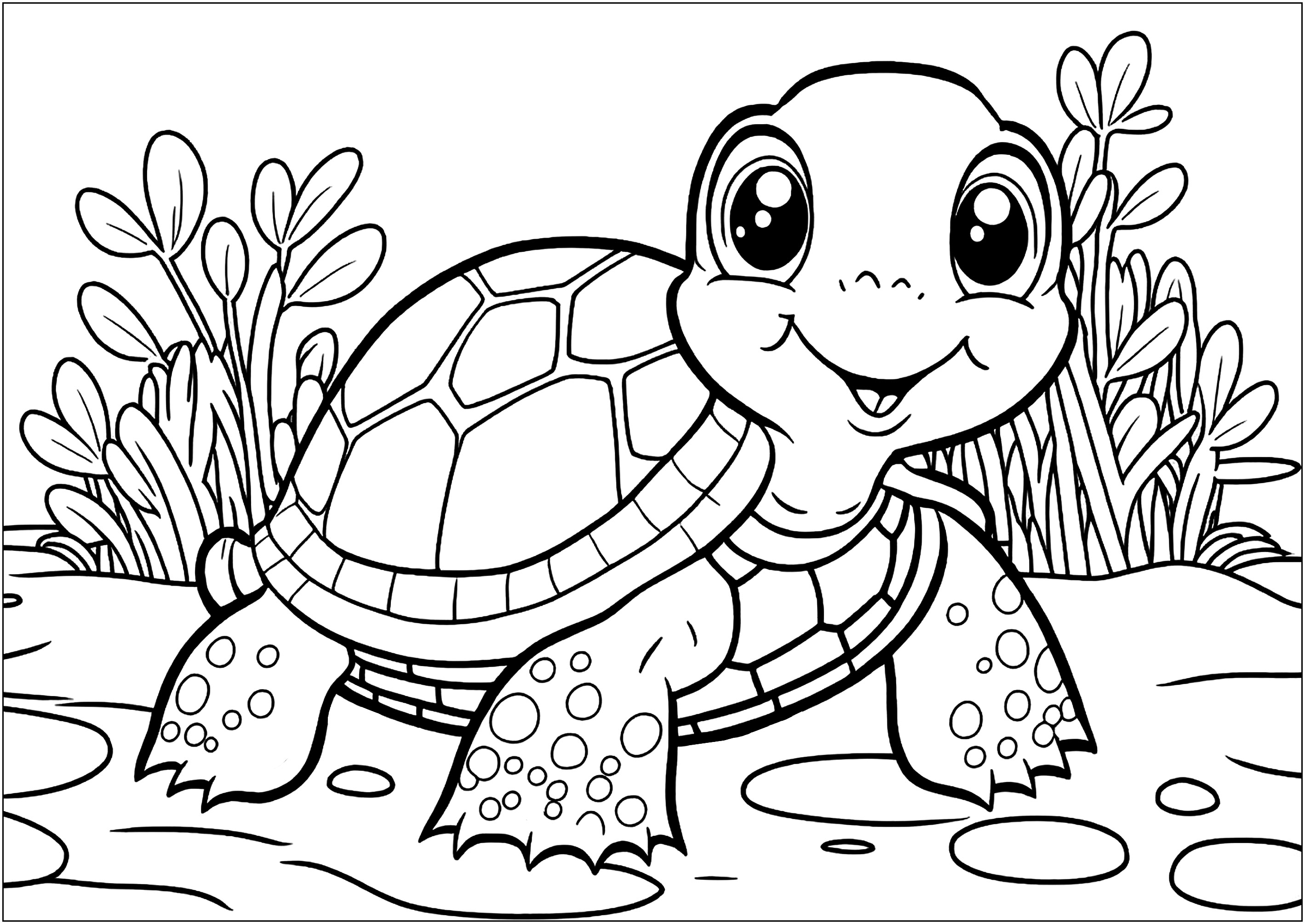 Free Printable Coloring Page Of A Turtle - Printable Coloring Pages