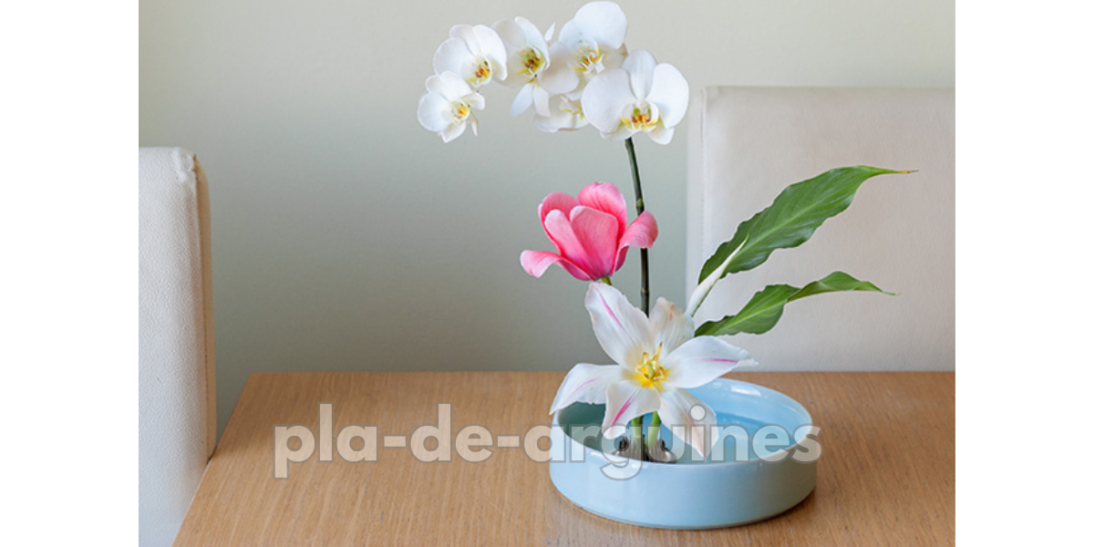 Moribana japanese flower arrangement