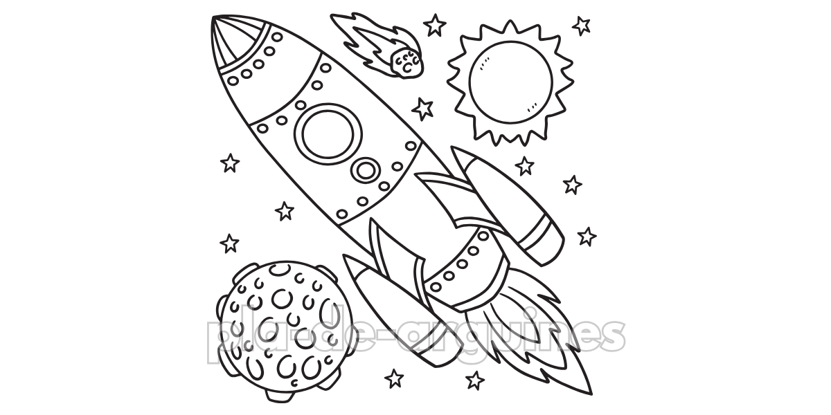 Rocket coloring pages free printable