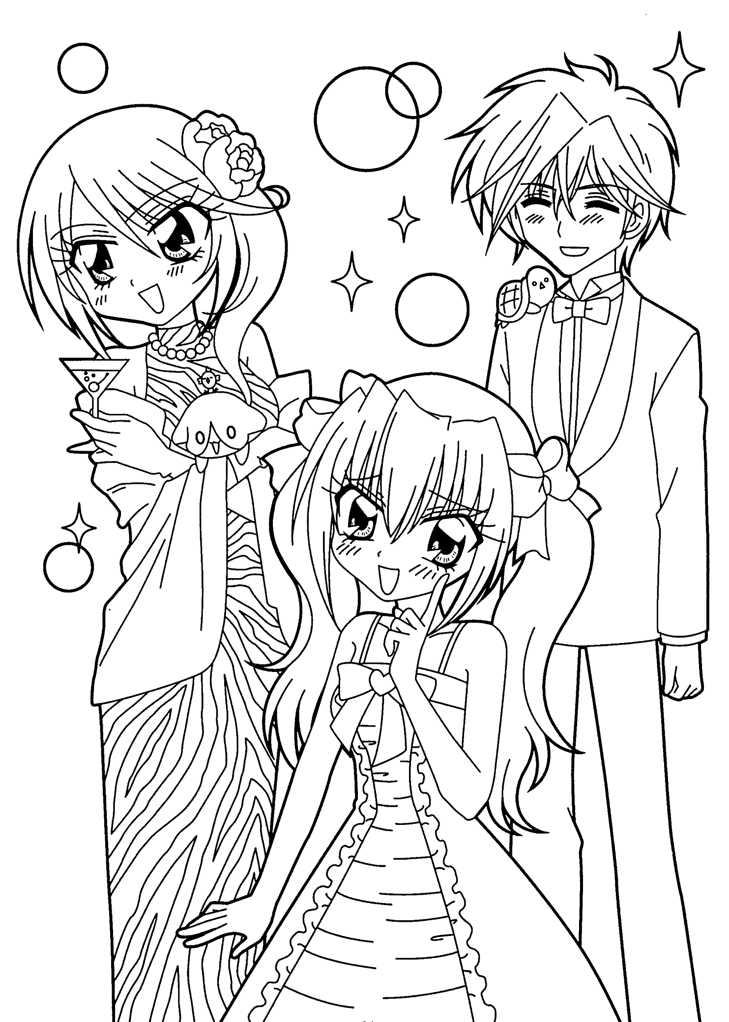 Free Printable Anime Coloring Pages - Coloring Home