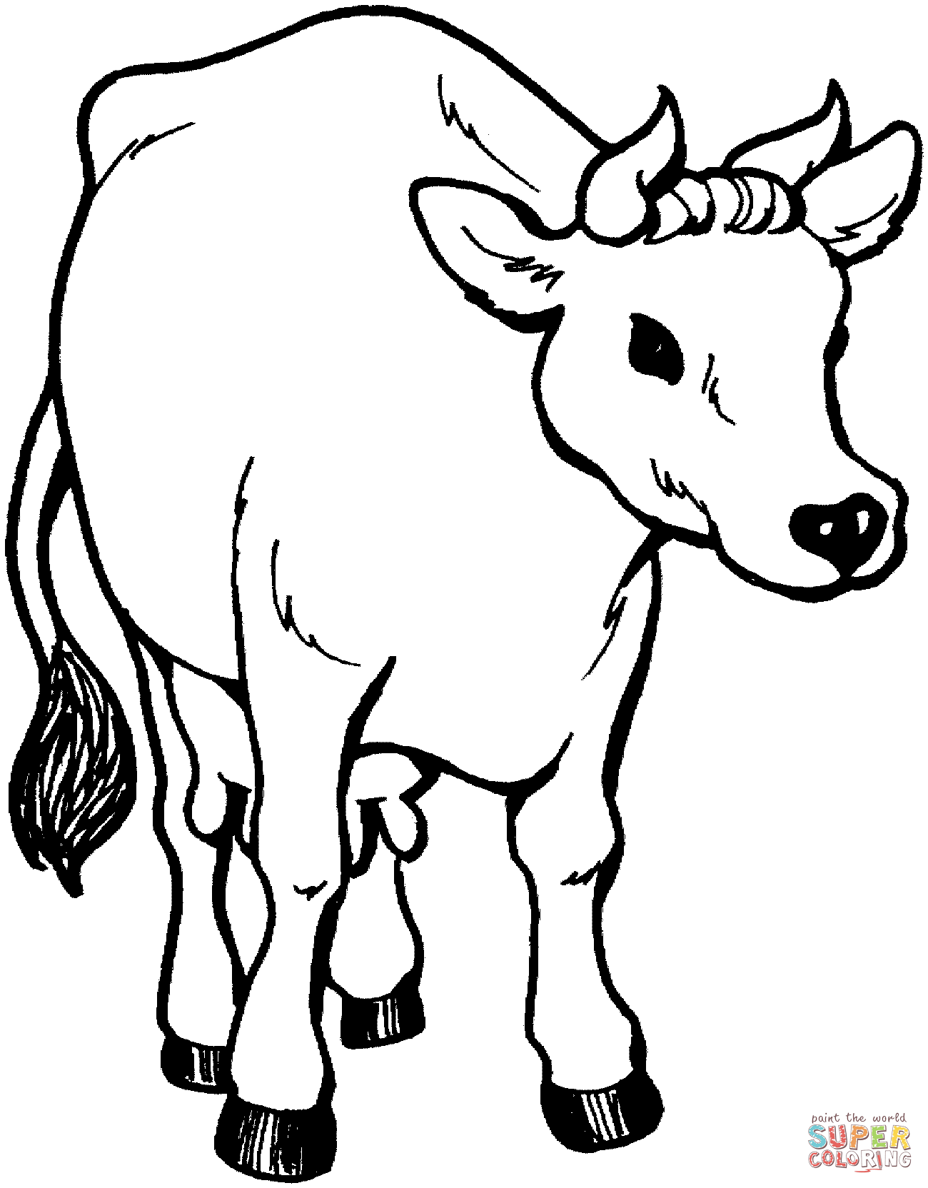 Cow 26 coloring page | Free Printable Coloring Pages