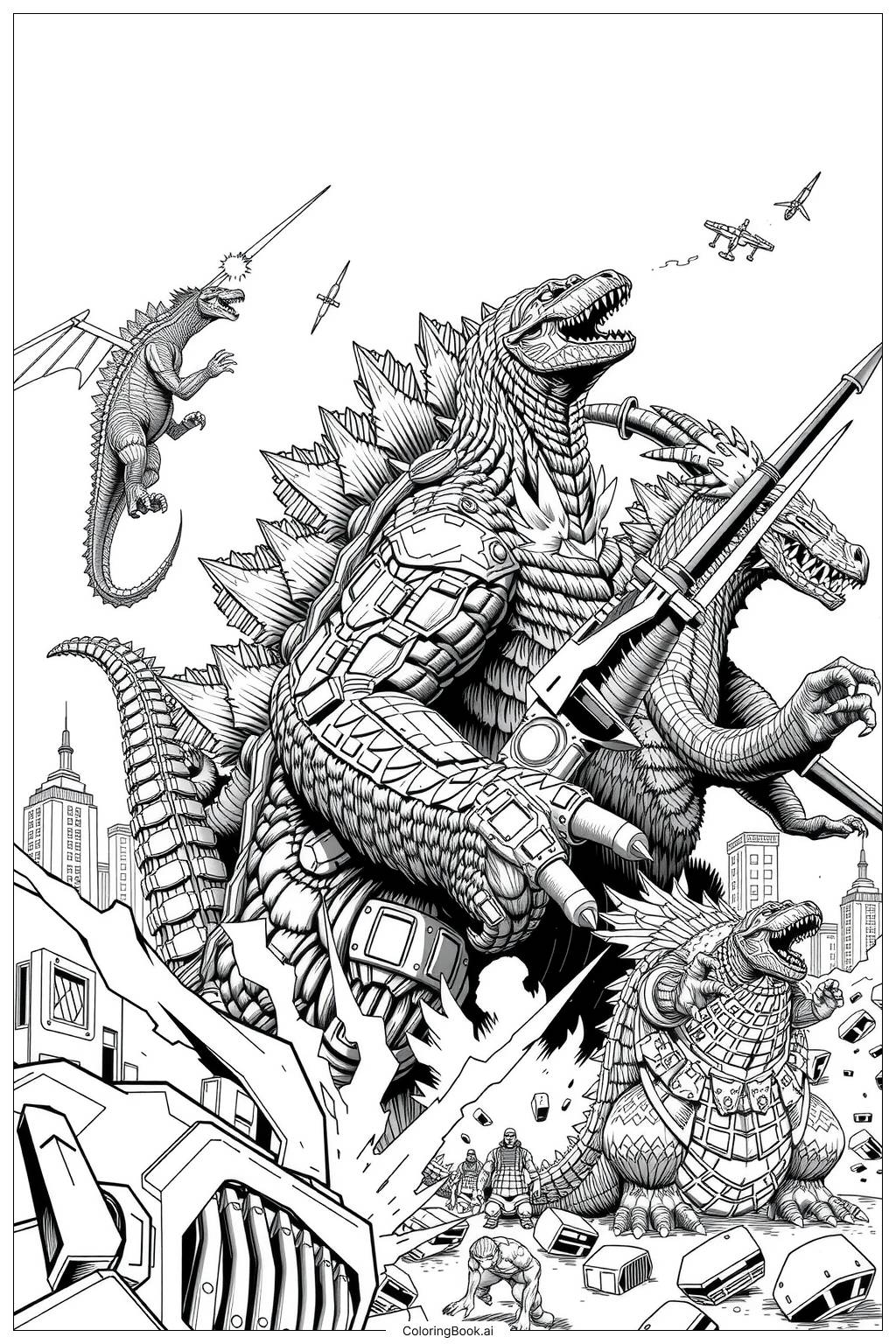 Godzilla 2014 Coloring Page | Free Printable Coloring Pages