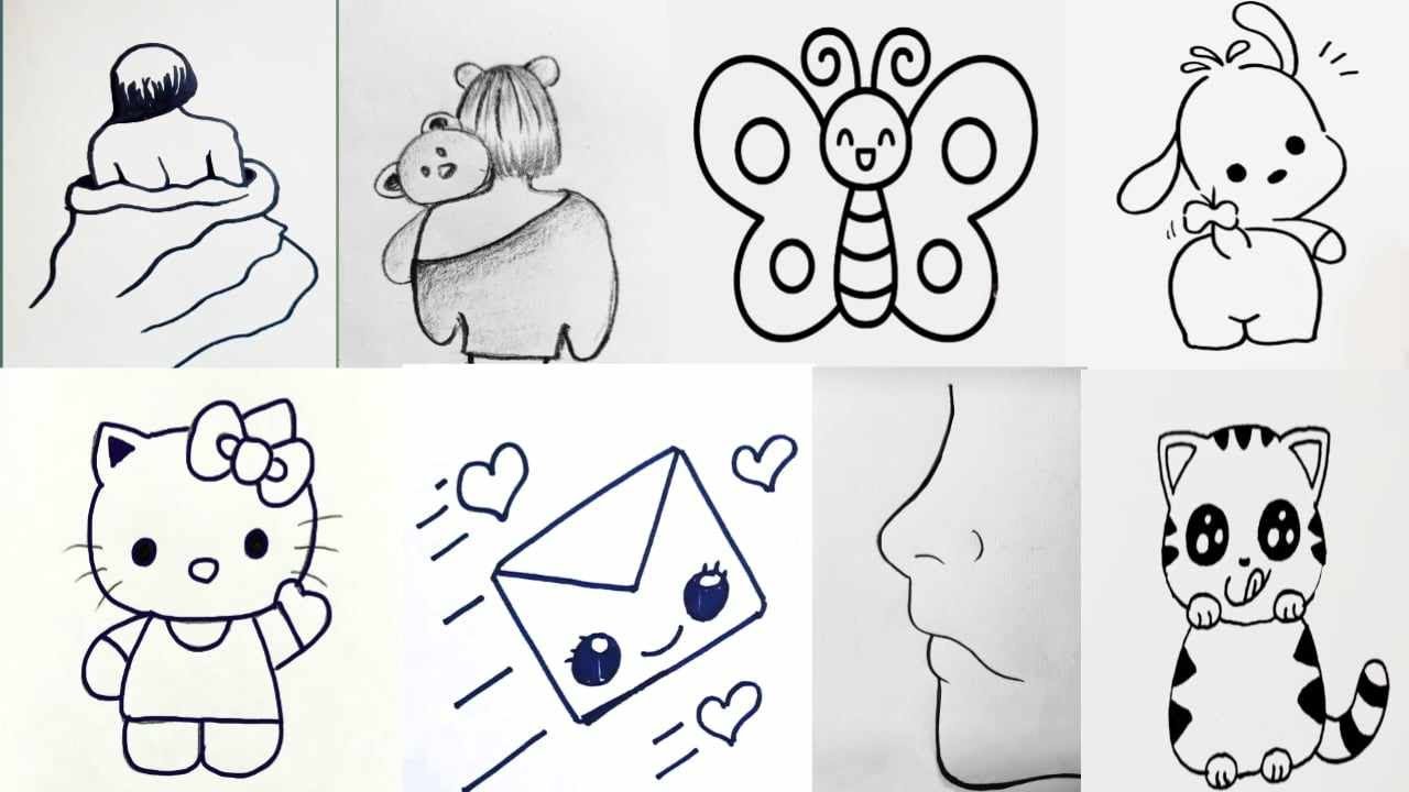 Easy drawing tutorial step by step | How to drawing - YouTube