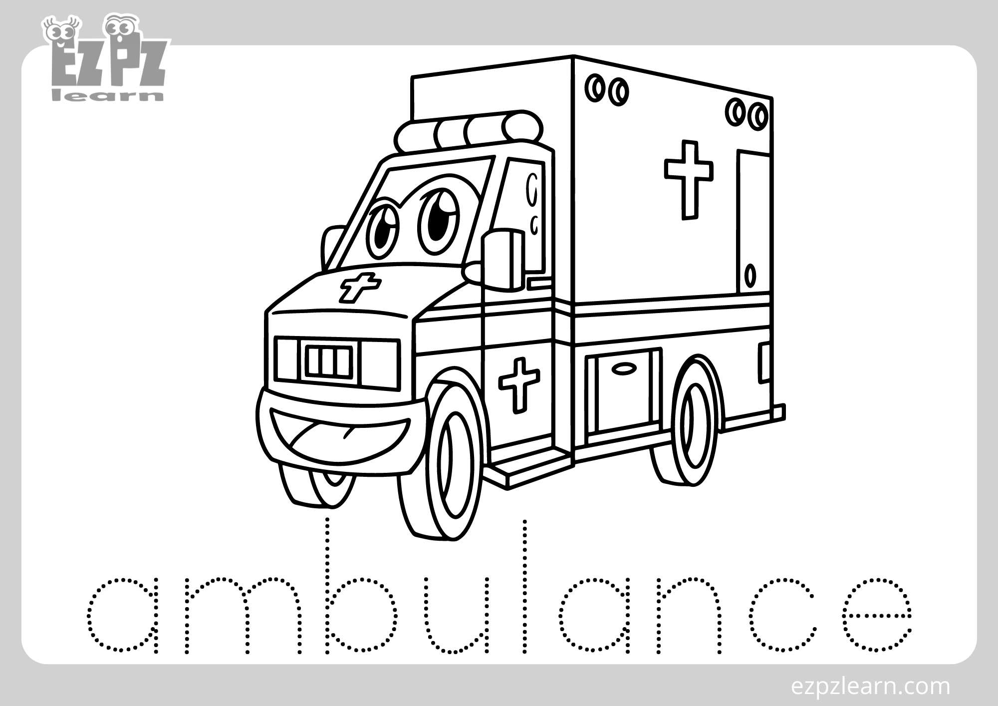 Coloring Pages Ambulance