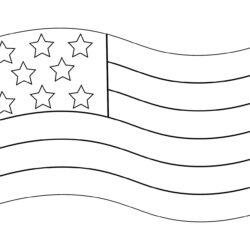 American Flag Coloring Page