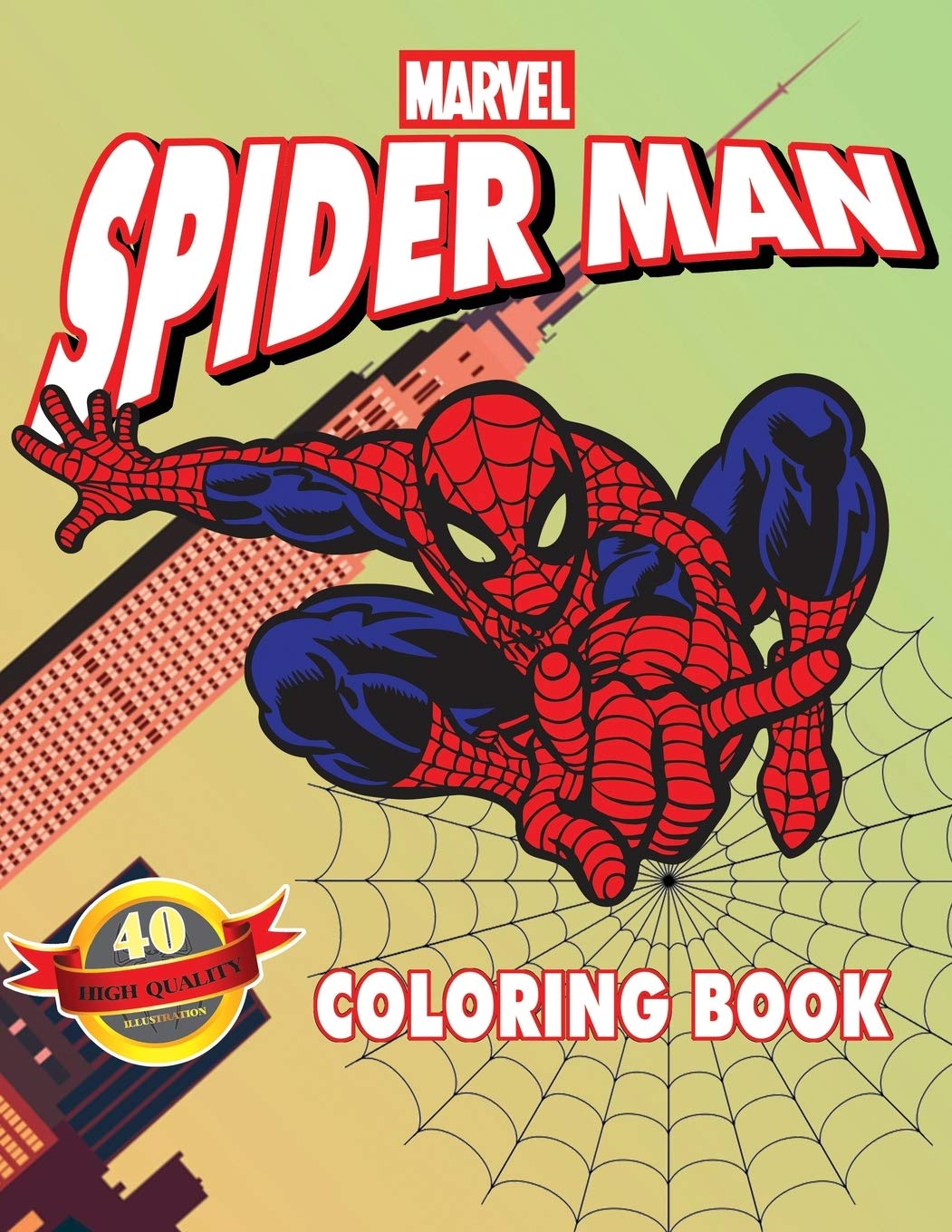 Spiderman Coloring Book: 40 Artistic Ilustrations for Kids of All Ages
