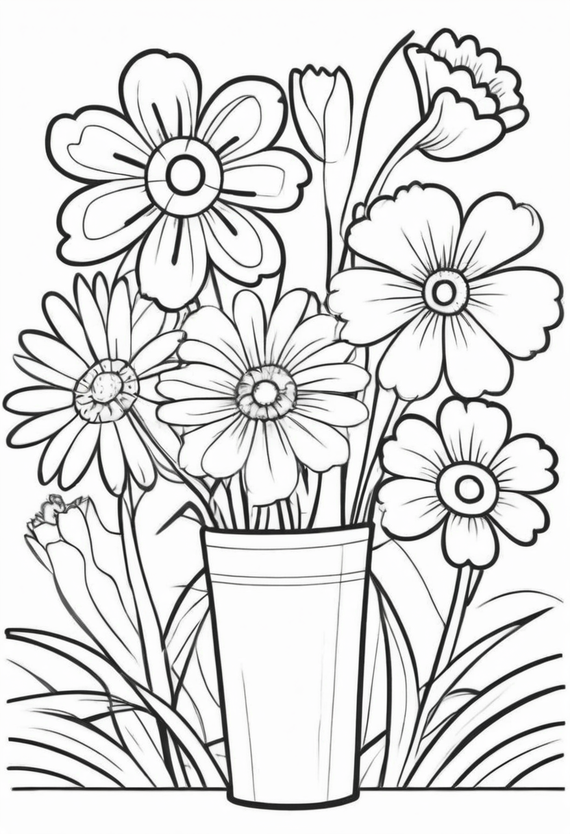 Flower Coloring Pages – Color My Pages
