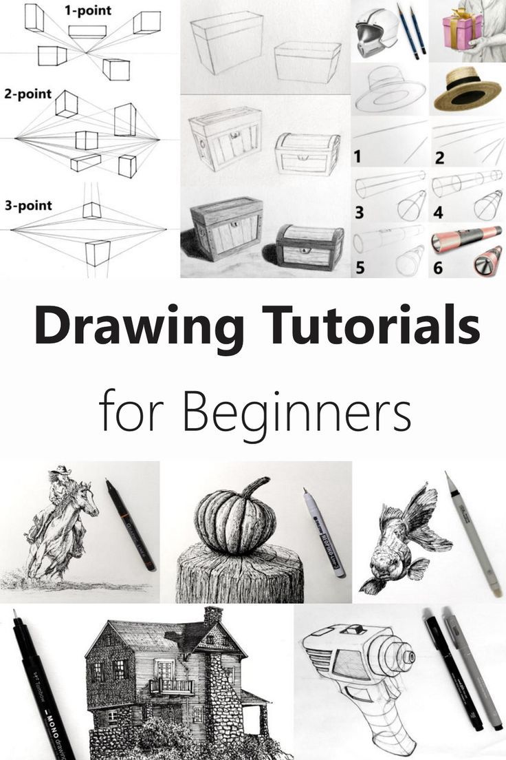 Drawing & Sketching Tutorials | Pencil drawing tutorials, Beginner