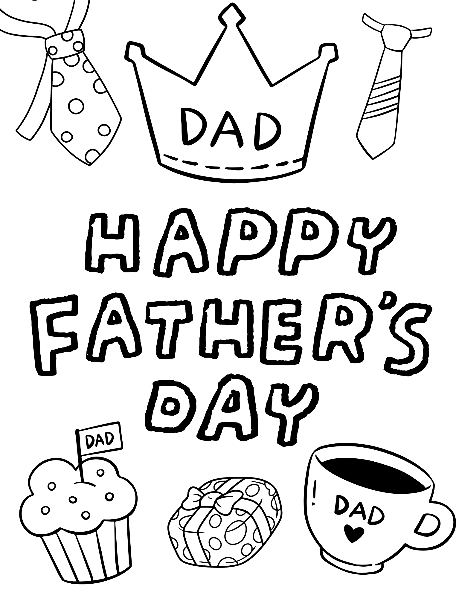 Free Printable Father's Day Coloring Pages to Celebrate Dad